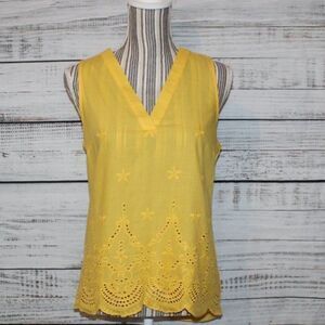 A new day Yellow Sleeveless Blouse Size Small